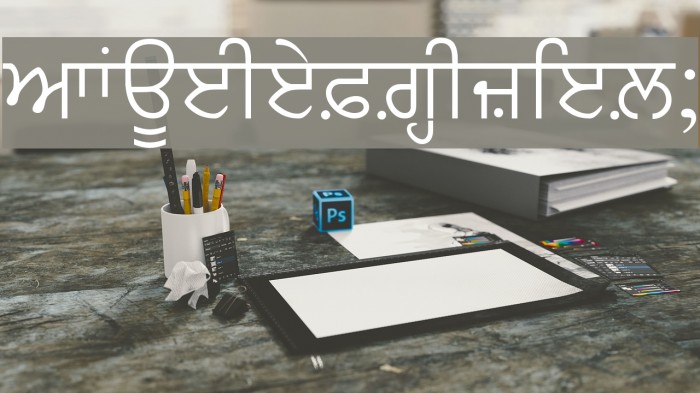 PunjabiText Font examples