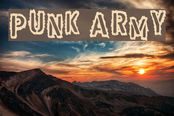 Punk Army Font examples