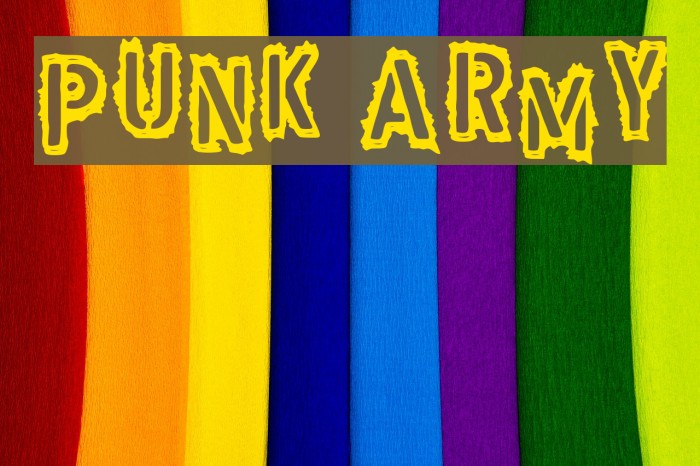 Punk Army Font examples