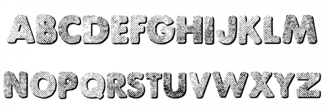Punk Dots フォント 大文字