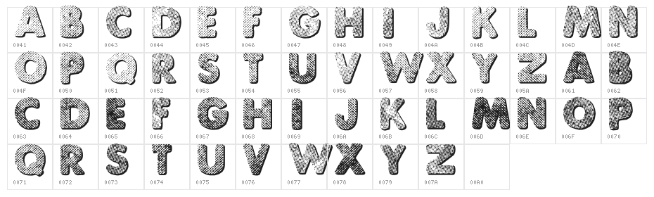 Punk Dots Character Map