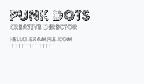 Punk Dots Business Card