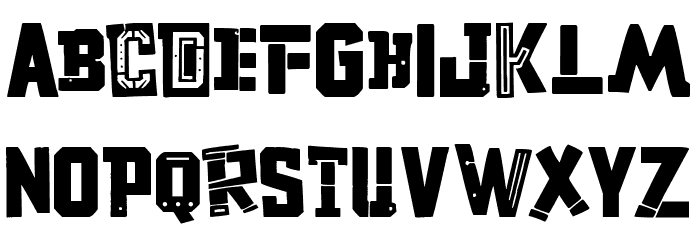 Punk Metal Schriftart Groß