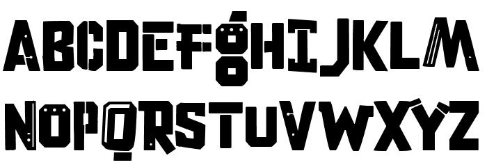 Punk Metal Schriftart Kleinbuchstaben
