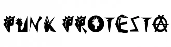 Punk Protesta  Frei Schriftart Herunterladen