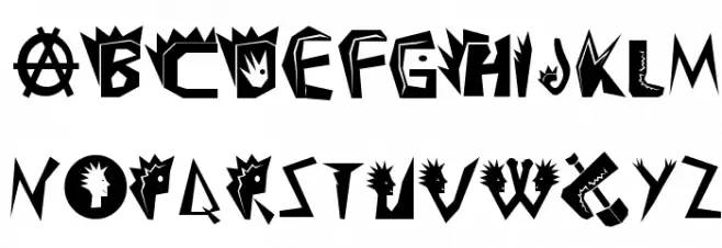 Punk Protesta Schriftart Groß