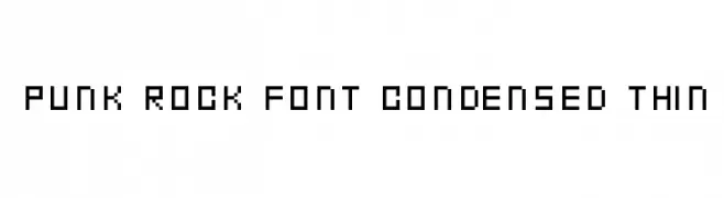Punk Rock Font Condensed Thin  フリーフォントのダウンロード