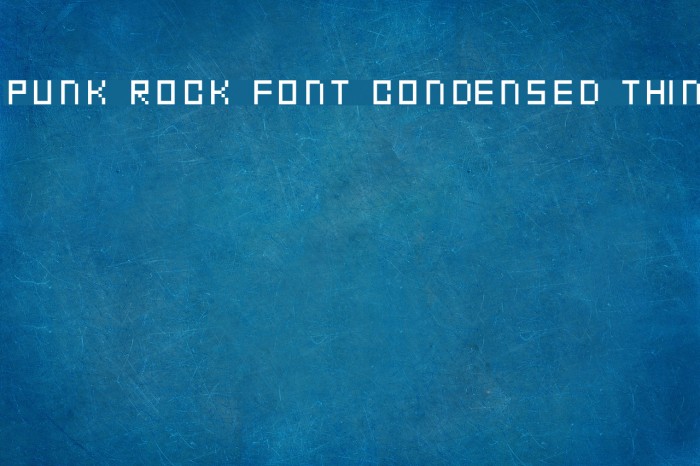 Punk Rock Font Condensed Thin Font examples