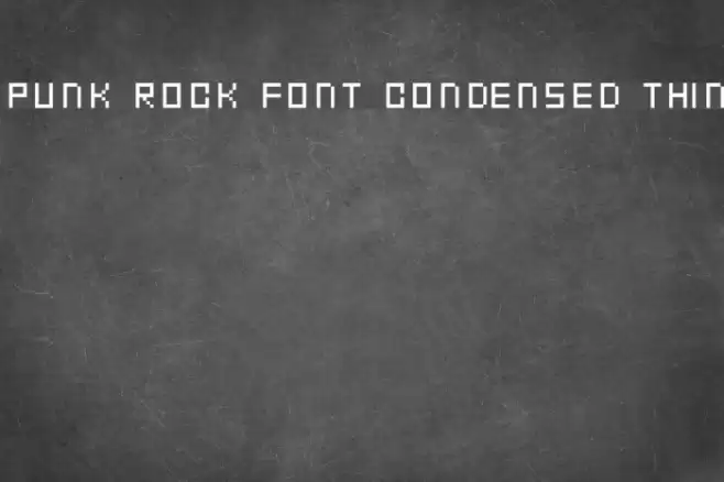Punk Rock Font Condensed Thin Polices examples