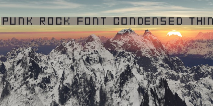 Punk Rock Font Condensed Thin Font examples