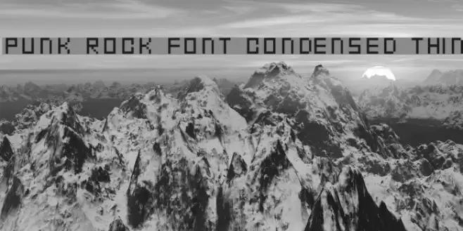 Punk Rock Font Condensed Thin Polices examples