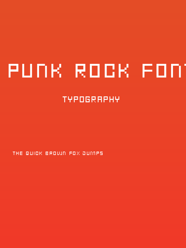 Punk Rock Font Condensed Thin Poster