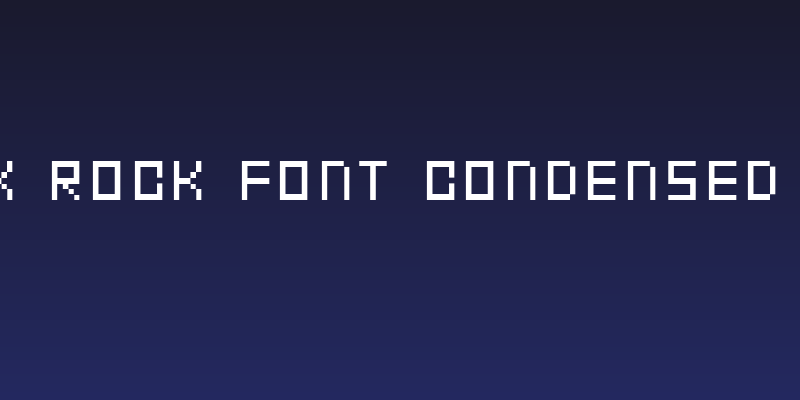 Punk Rock Font Condensed Thin Social Header