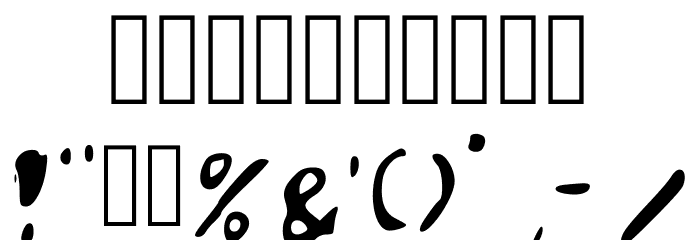 Punk Rock Handwriting Regular Font OTHER CHARS