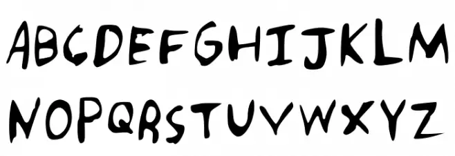 Punk Rock Handwriting Regular फ़ॉन्ट अपरकेस