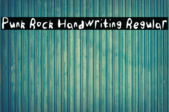 Punk Rock Handwriting Regular Example 1