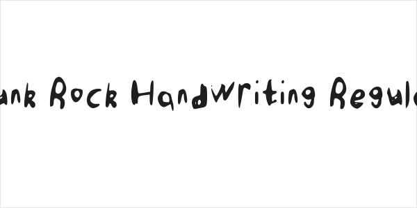 Punk Rock Handwriting Regular Logo
