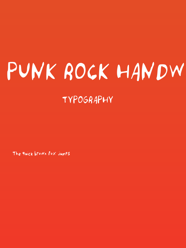 Punk Rock Handwriting Regular Poster