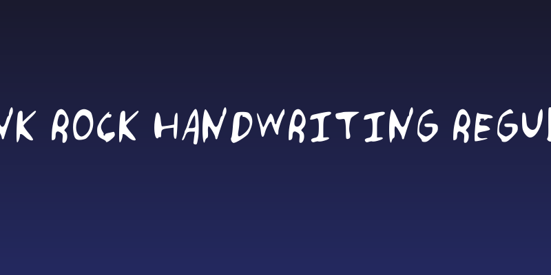 Punk Rock Handwriting Regular Social Header