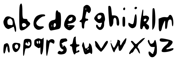 Punk Rock Handwriting Regular Font LOWERCASE