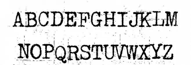 Punk Typewriter Font Litere mari