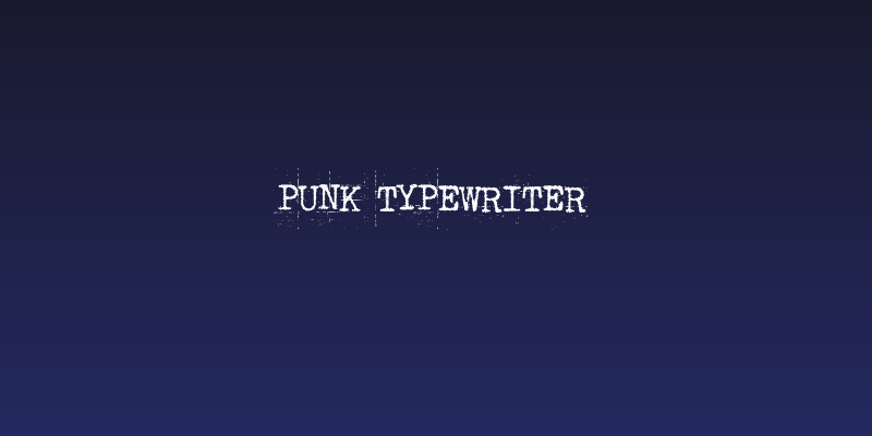 Punk Typewriter Social Header