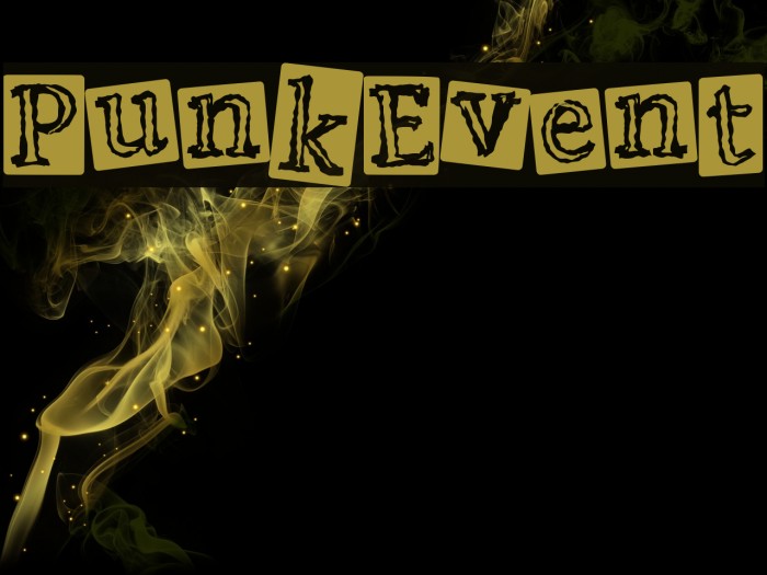 PunkEvent Font examples