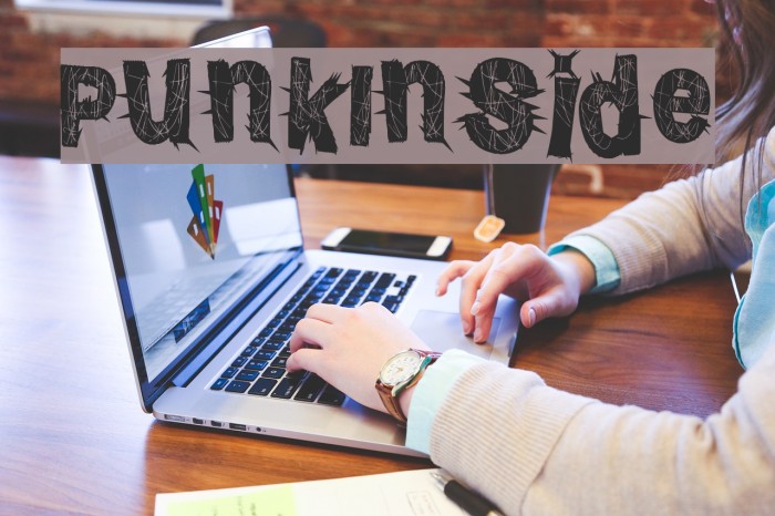 PunkInside Font examples