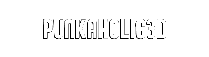 Punkaholic 3D  les polices de caractères gratuit tlcharger