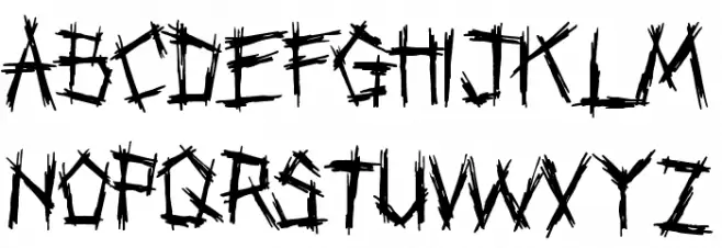 Punkband Schriftart Groß