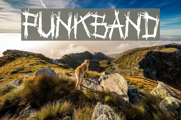 Punkband Schriftart examples