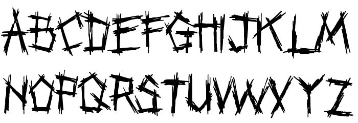 Punkband Schriftart Kleinbuchstaben