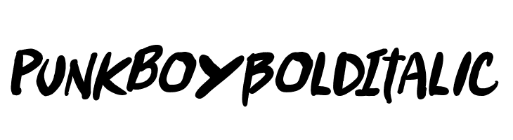 Punkboy Bold Italic Polices