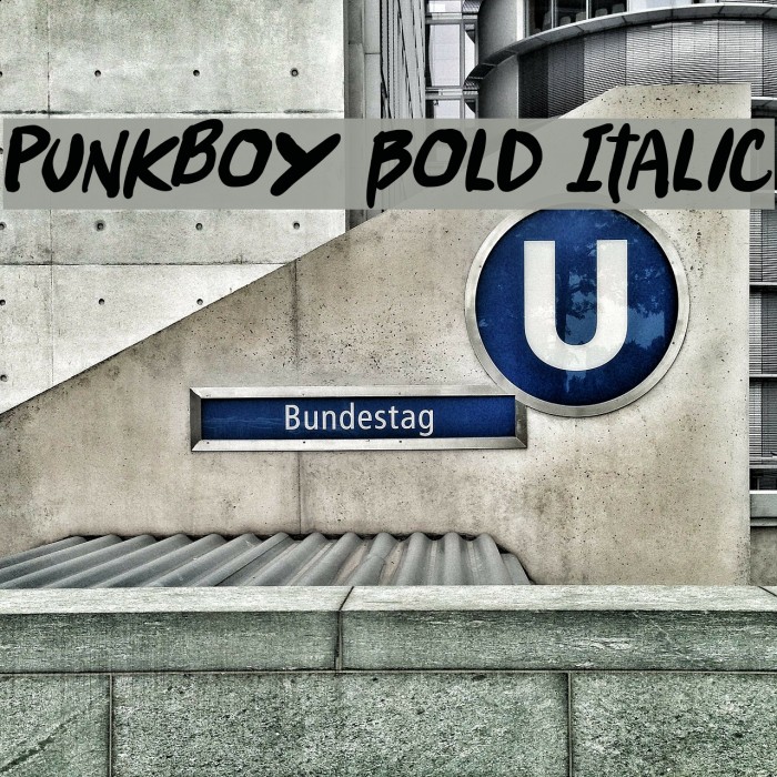 Punkboy Bold Italic Example 1