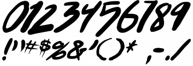 Punkboy Italic Font OTHER CHARS