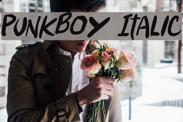Punkboy Italic Font examples