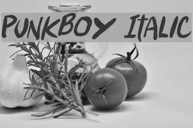 Punkboy Italic Font examples