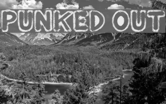 Punked Out Font examples
