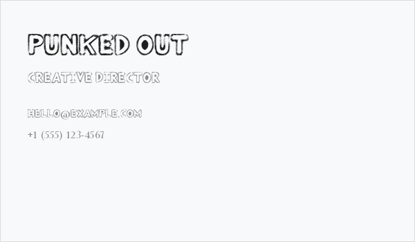 Punked Out Business Card