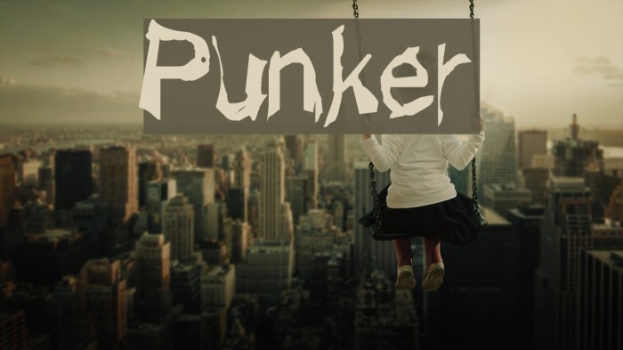 Punker Font examples