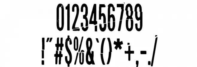 Puolelta toiselle Font OTHER CHARS