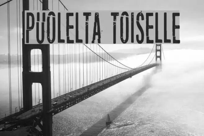 Puolelta toiselle Font examples