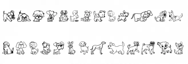 Pupies Fonte MAIÚSCULAS