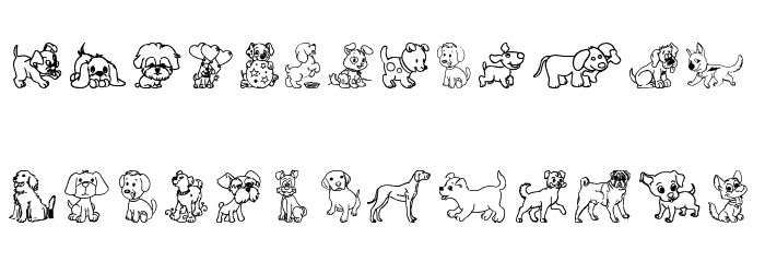 Pupies Font LOWERCASE