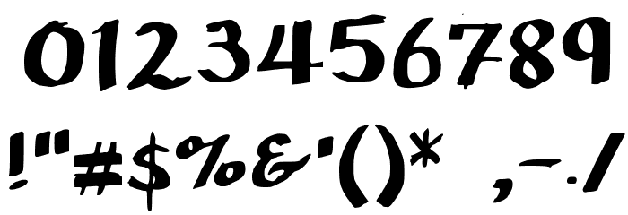 Pupil Caligraphic Font OTHER CHARS