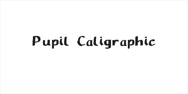 Pupil Caligraphic Logo