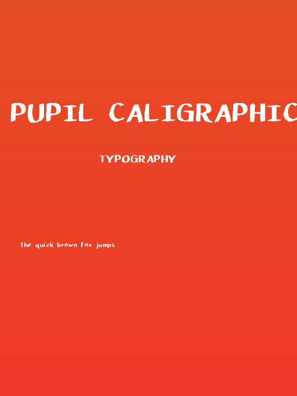 Pupil Caligraphic Poster