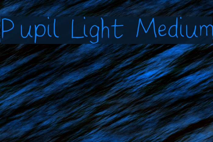 Pupil Light Medium Font examples