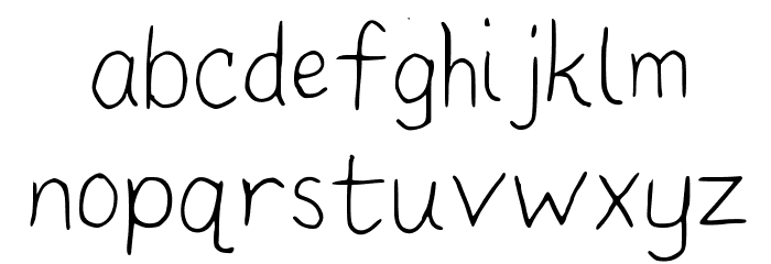 Pupil Light Medium Font LOWERCASE