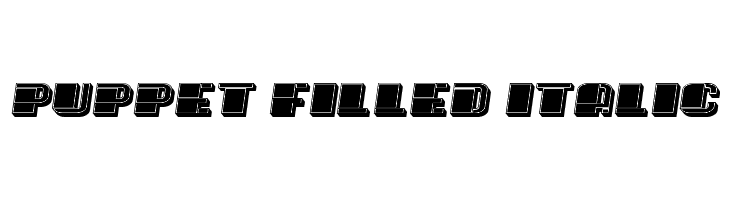 Puppet Filled Italic  Frei Schriftart Herunterladen